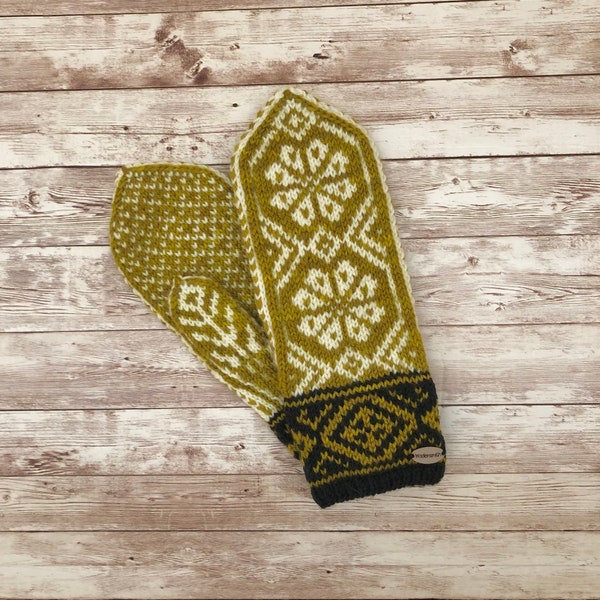 Hand Knit Mittens Etsy