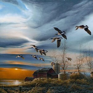 Silent Sunset Oil Print by Terry Redlin 1980 - Wall Art Decor