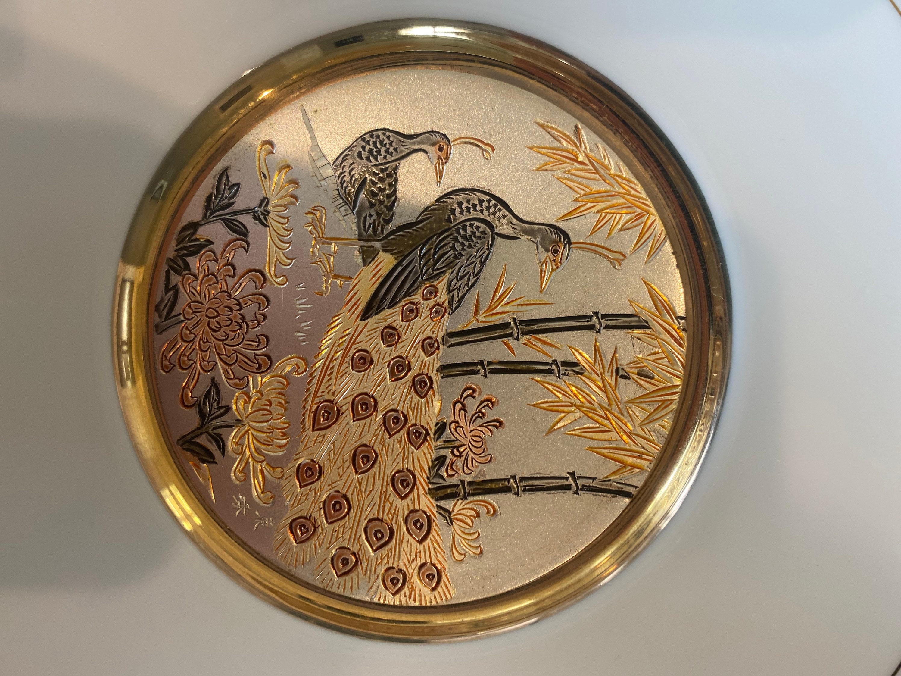 Art of Chokin 24K Gold Set of 6 RARE Vintage Plates Japan Etsy