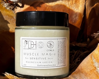 Loción de magnesio para piel sensible y alivio del dolor muscular