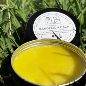 Handcrafted Dandelion Balm | Dandelion Infused Salve | Herbal Botanical Balm | 100% Natural Ointment | Gift for Mom