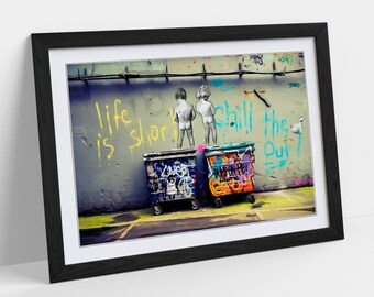 Banksy Graffiti Street Art If You Get Stanco Learn To Rest Not To Quit Poster Nordic Canvas Art Print Quadro Home Decorazioni Painting Frameless Banksy Graffiti Street Art If You Get Stanco Learn To Rest Not To Quit Poster Nordic Canvas Art Print Quadro Home Decorazioni Painting Frameless
