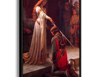 Ready-to-Hang Artistic Home Gallery The Accolade /& Godspeed by Edmund Leighton 2-pc Premium Black /& Gold Framed Canvas Set
