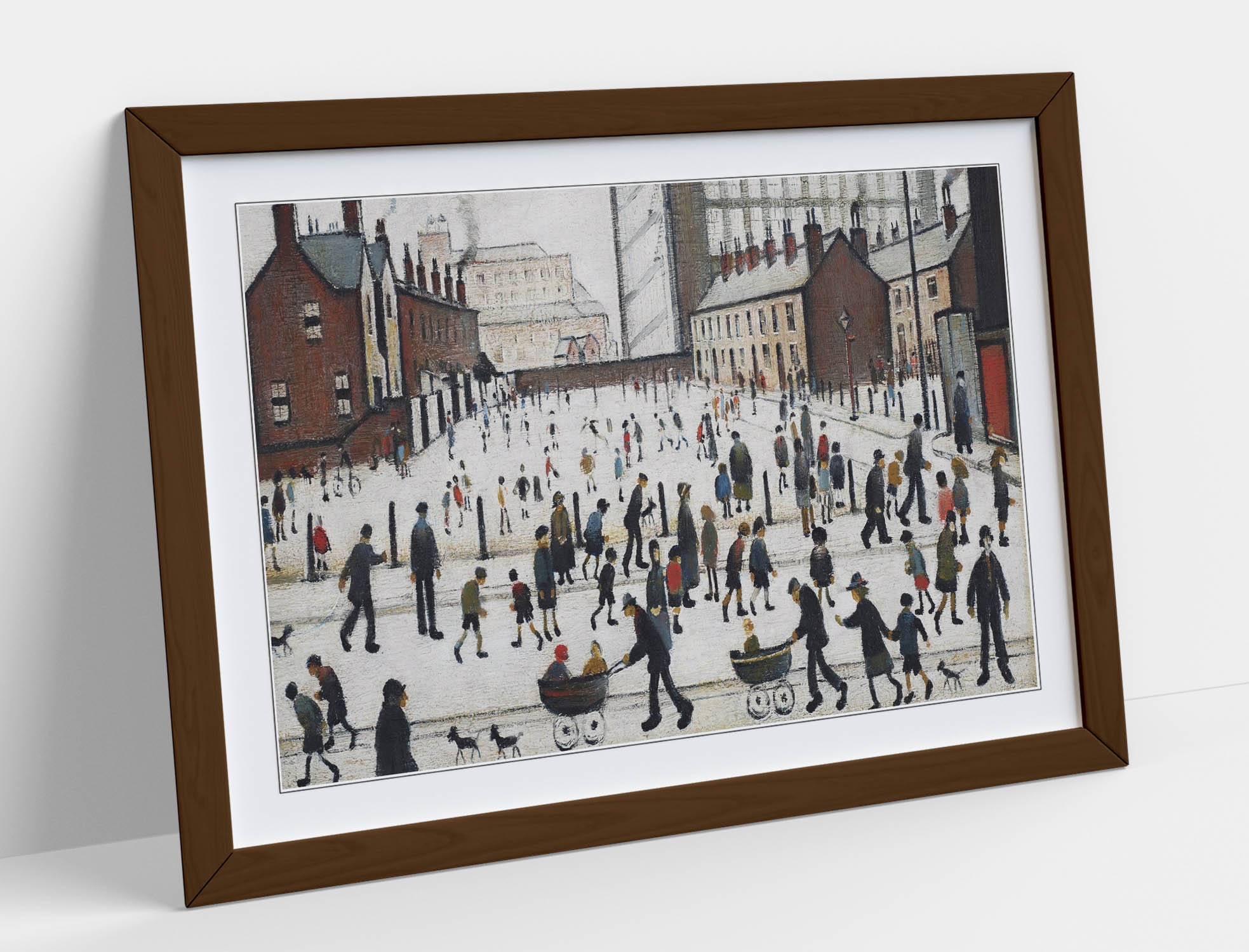 L S Lowry Winter In Pendlebury Poster Framed Wall Art Print Etsy