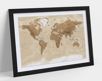 Vintage Map Poster Vintage Russian Print Framed Vintage Poster Island Vintage Art Blue And Red #1290 War For Madagascar French poster