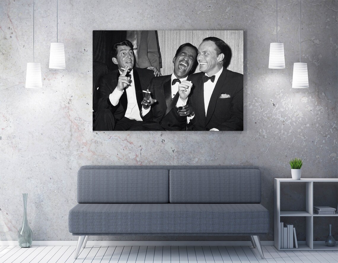 Rat Pack Canvas Wall Art Print Artwork 30mm Deep Framed Etsy