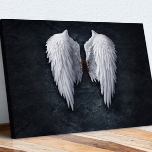 Angel Wings Halo Cloakroom FRAMED ART PRINT Picture Poster Artwork