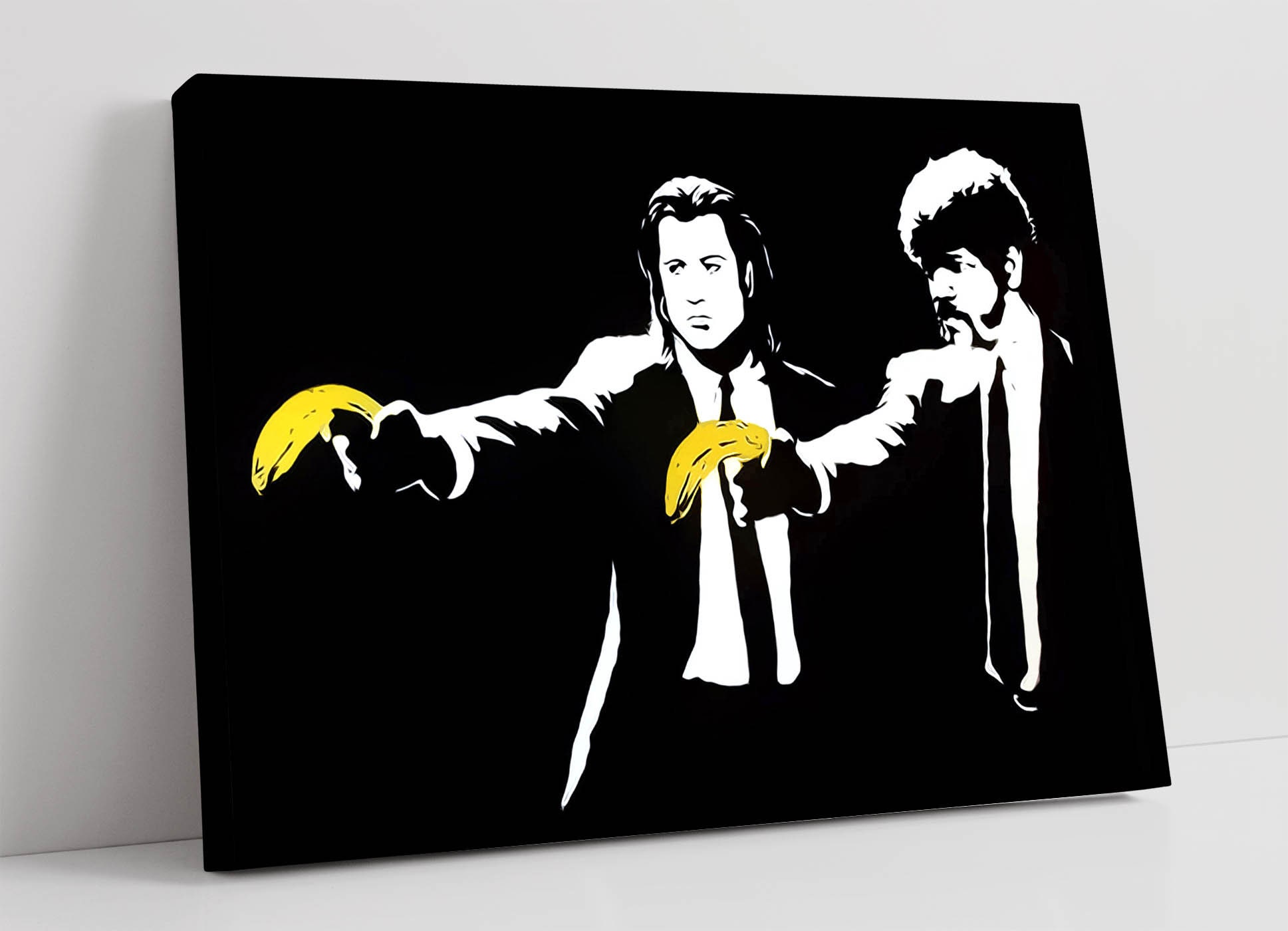 Banksy Pulp Fiction Banana Guns Canvas Wall Art Print Etsy