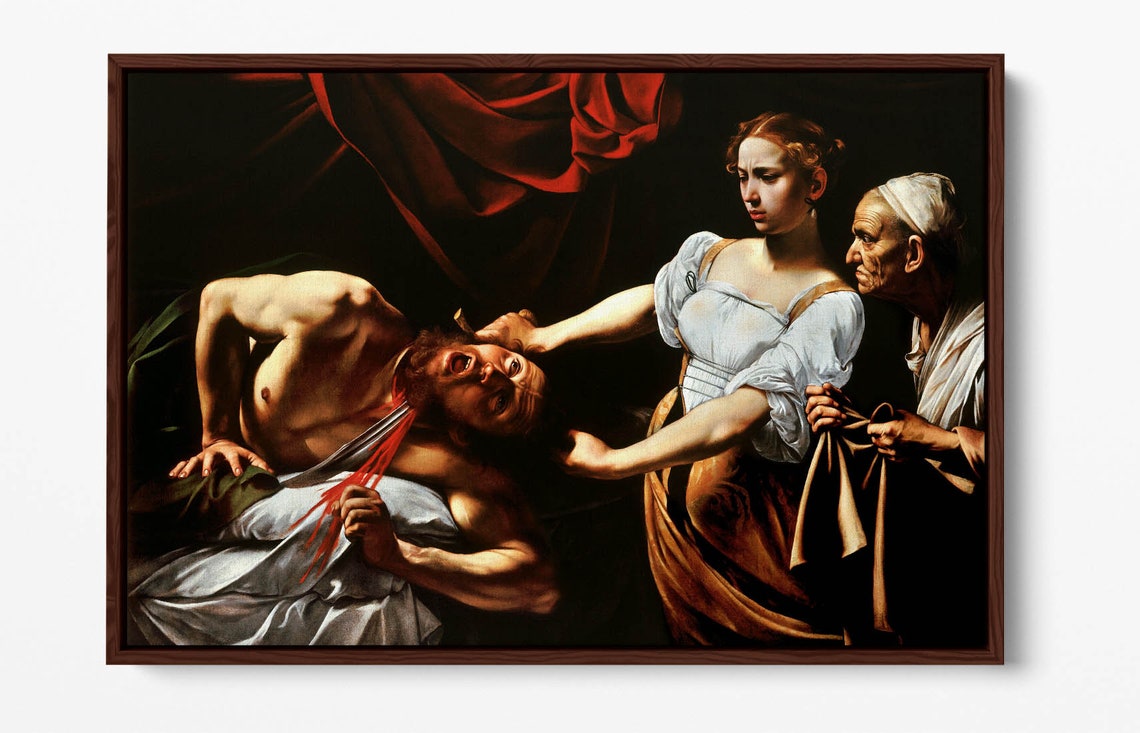 Caravaggio Judith Beheading Holofernes Deep Frame Etsy