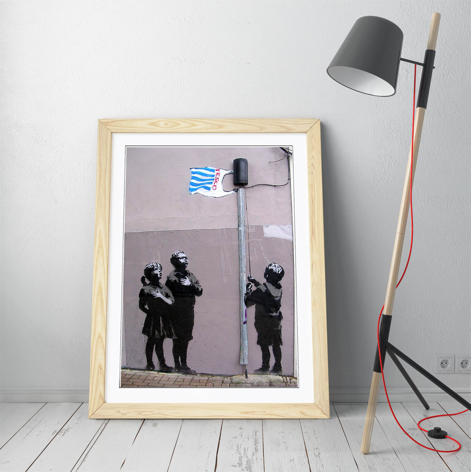 Banksy Tesco Flag Poster Framed Wall Art Print Picture Home Etsy