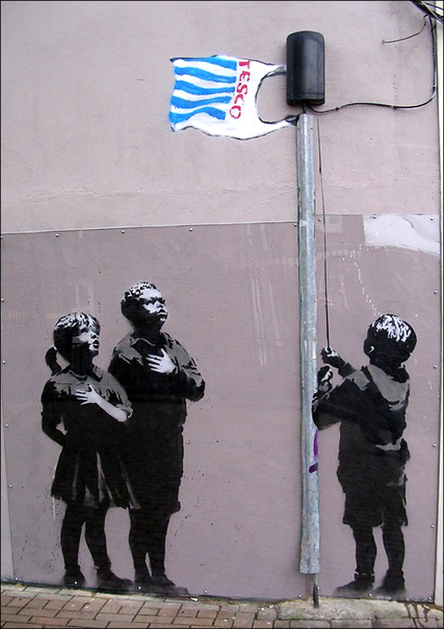 Banksy Tesco Flag Poster Framed Wall Art Print Picture Home Etsy