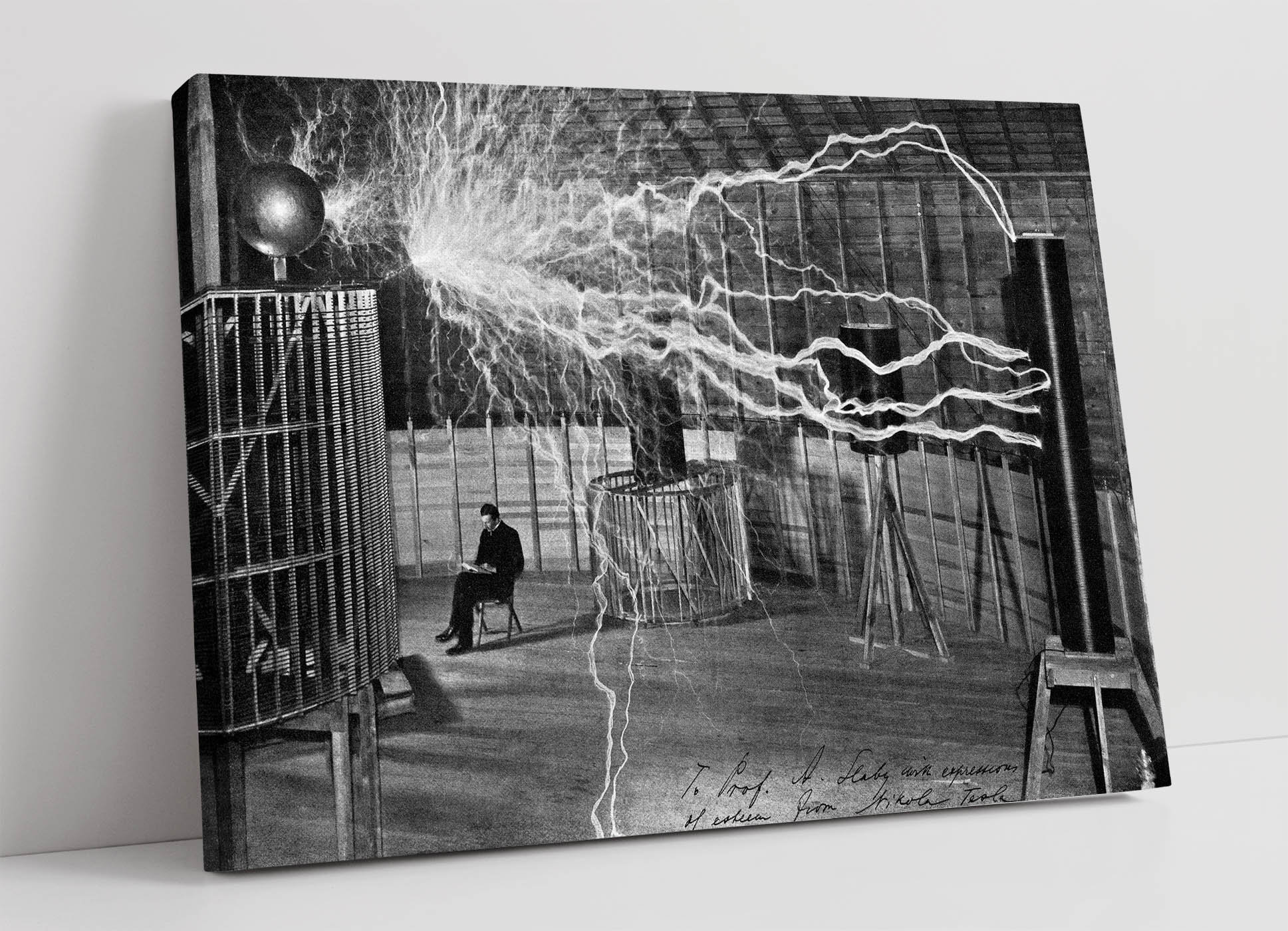 Nikola Tesla Faraday Cage Canvas Wall Art Print Artwork 30mm | Etsy