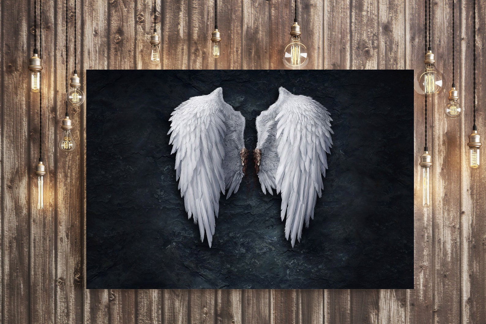 Fallen Angel Broken Wings White Banksy Canvas Wall Art Print | Etsy