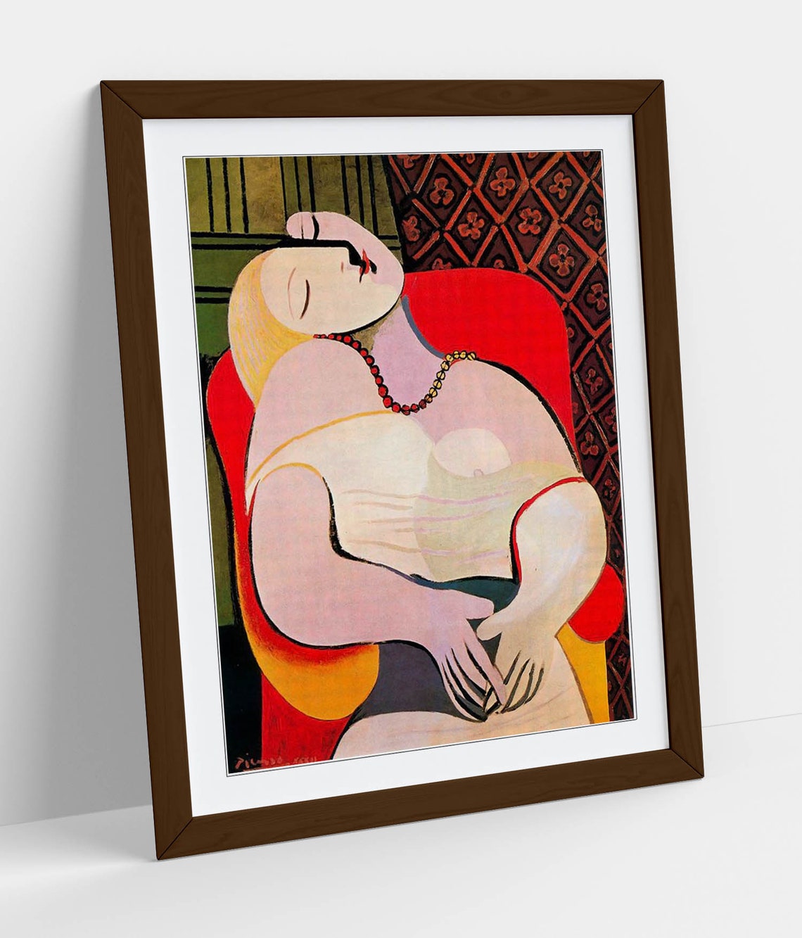 Pablo Picasso The Dream Poster Framed Wall Art Print Picture Etsy