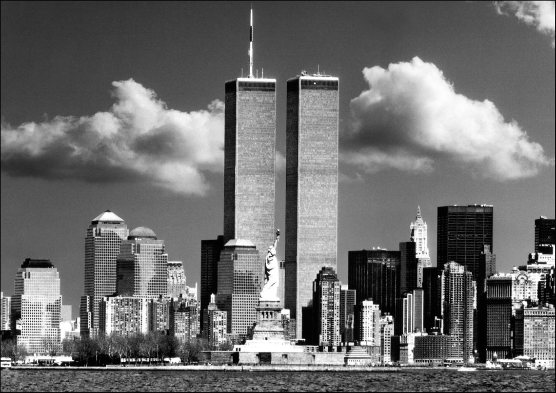 NYC Twin Towers Poster Framed Wall Art Print Picture Home | Etsy