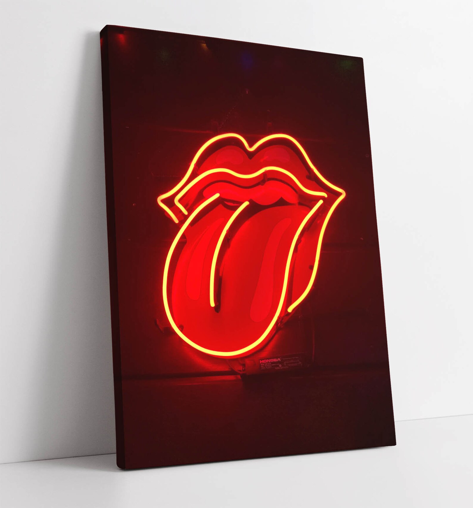 Rolling Stones Neon Sign Canvas Wall Art Print Artwork 30mm Etsy