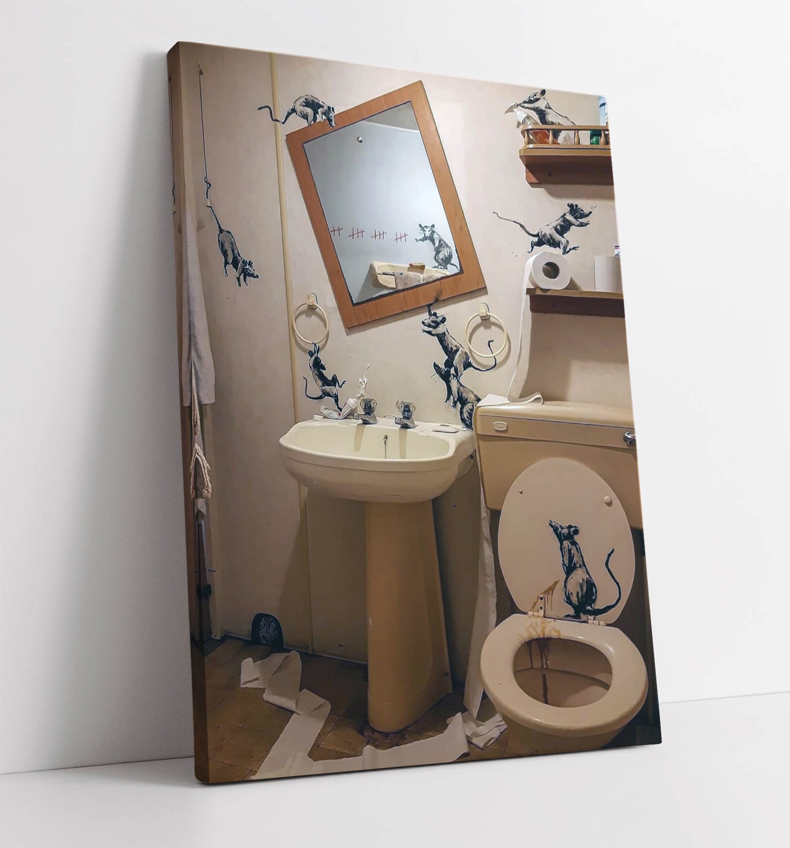 Banksy Lockdown Ratten Badezimmer Leinwand Wand KunstDruck | Etsy