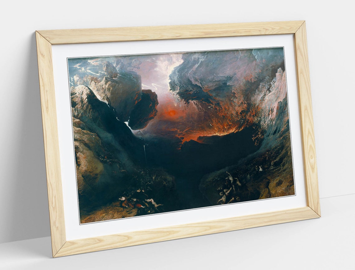 John Martin the Great Day of His Wrath Poster Framed Wall Etsy UK