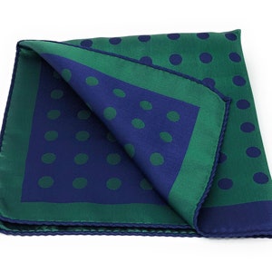Handmade Italian Double sided Silk Jacquard Pocket Squares