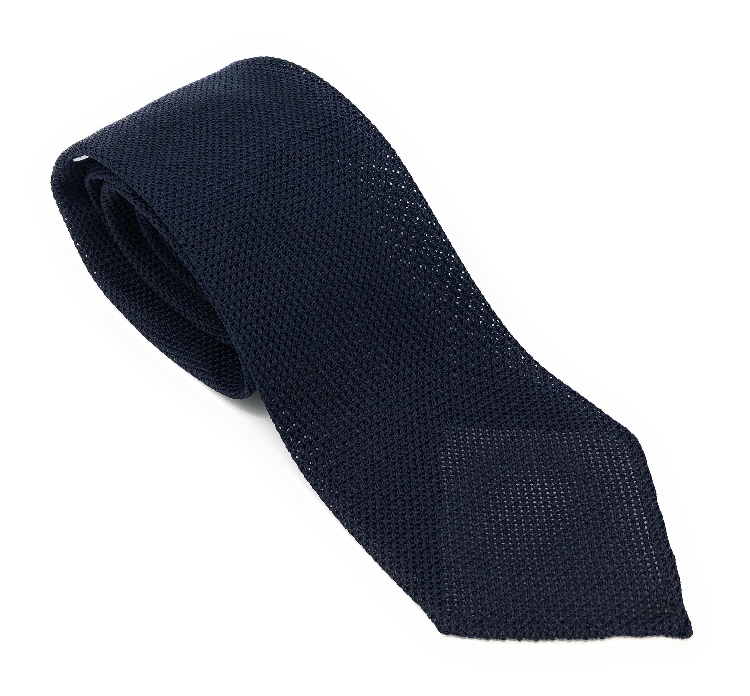 navy grenadine tie