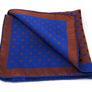 Handmade Italian Double sided Silk Jacquard Pocket Squares