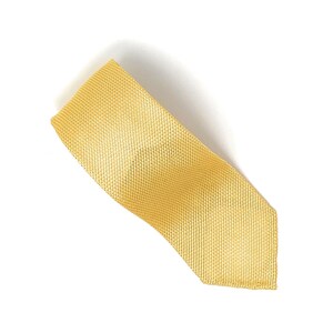 Grenadine Unlined Luxury Hand-rolled Italian Yellow Silk Tie image 2