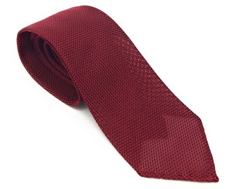 Dark Red Grenadine Tie, Made in Italy