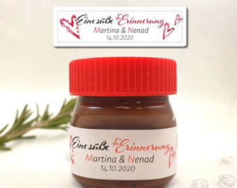 33 Nutella Sticker Stickers Labels Favors Wedding Communion Confirmation Birthday A Sweet Reminder