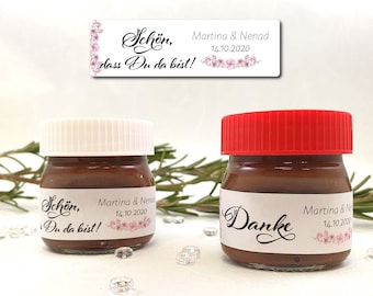 33 Nutella Sticker Aufkleber Etiketten Gastgeschenke Hochzeit Kommunion Konfirmation Geburtstag