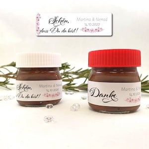 33 Nutella Sticker Sticker Etichette Guest Gifts Matrimonio Comunione Cresima Compleanno immagine 1