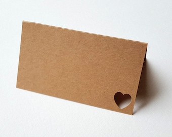30 Place Cards Wedding Name Tags Heart Communion Confirmation Baptism