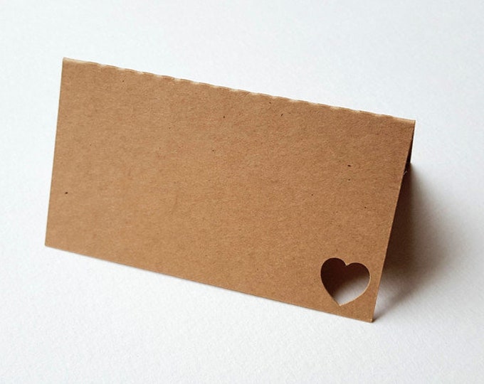 30 Place Cards Wedding Name Tags Heart Communion Confirmation Baptism