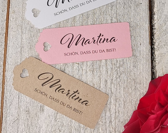 10 Name Tags Place Cards Wedding Baptism Communion Confirmation Gift Tags Kraft Paper