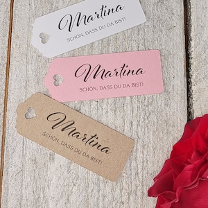 10 targhette segnaposto per matrimonio, battesimo, comunione, cresima, etichette regalo in carta kraft