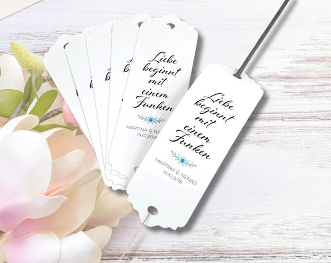 25 Sparkler Holders Sparkler Holder Tags Wedding Sparkler Holder Personalized Guest Gifts