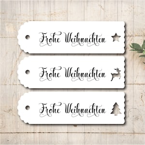 30 Geschenkanhänger Tags Etiketten Frohe Weihnachten