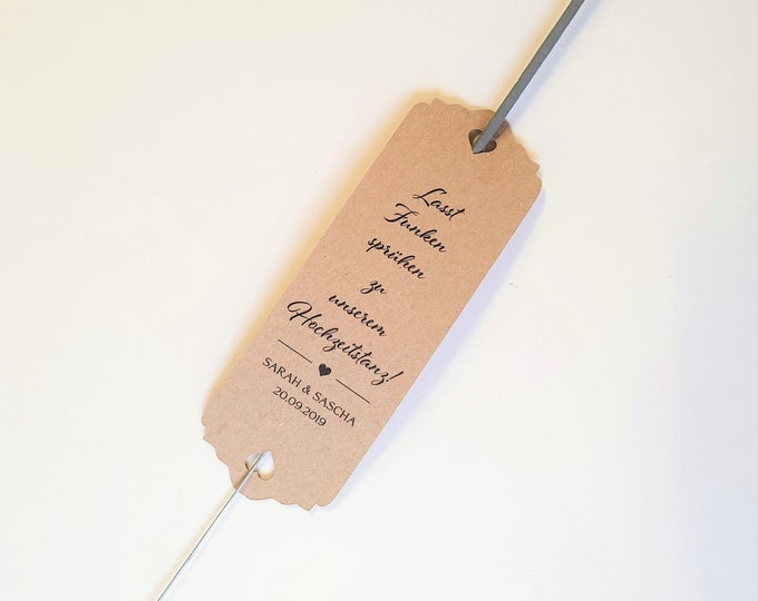 25 Sparkler Holders Sparkler Holder Tags Wedding Sparkler holder personalized Guest Gifts