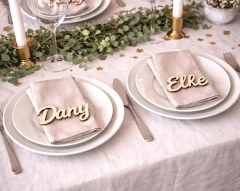 Personalized lettering made of wood Gift and decoration personalized and individual Wooden name Wooden lettering Place cards Place Cards