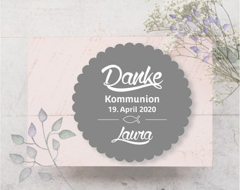 24 Aufkleber Sticker Etiketten Taufe Hochzeit Kommunion Konfirmation