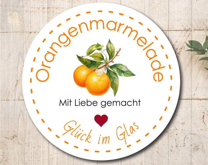 Jam stickers labels stickers jam orange marmalade