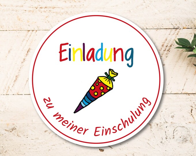 Sticker Labels Invitation to my school enrollment