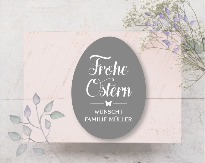 20 Stickers Labels Sticker Happy Easter Egg