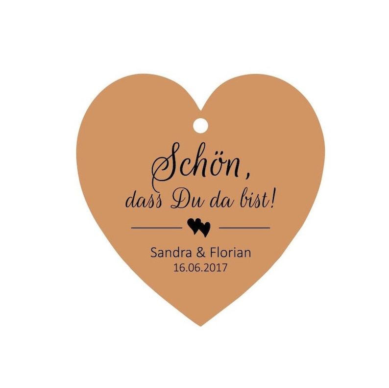 30 Geschenkanhänger Etiketten Schön, dass Du da bist Tags Gift Tags personalisiert Taufe Hochzeit Kommunion Konfirmation Gastgeschenke Bild 2