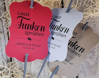 40 Sparkler Holder Sparkler Holder Wedding Tags Sparkler holder personalized Guest Gifts Glow Stick Holder Glow Sticks