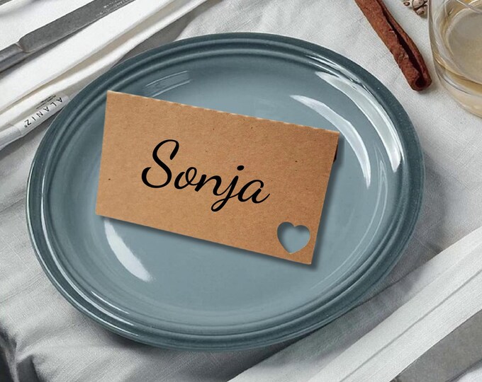 20 place cards wedding name tags heart communion confirmation baptism