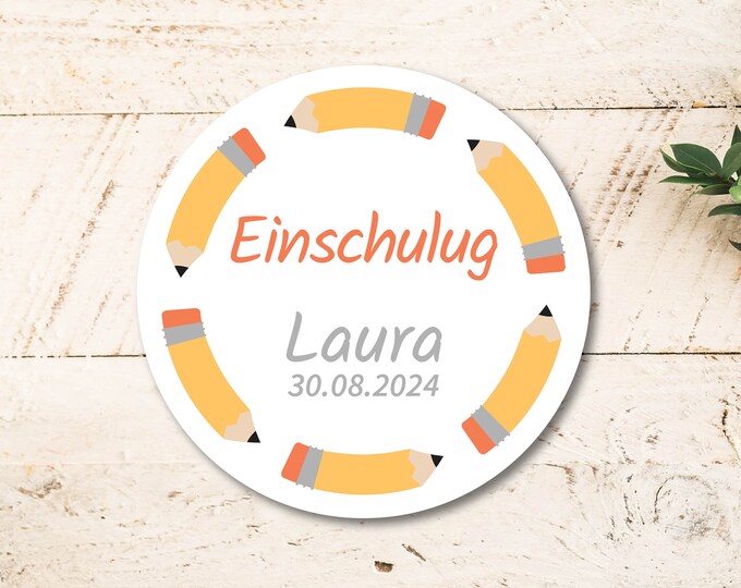 Sticker Labels School Enrollment Personalized School Back to School School Introduction
