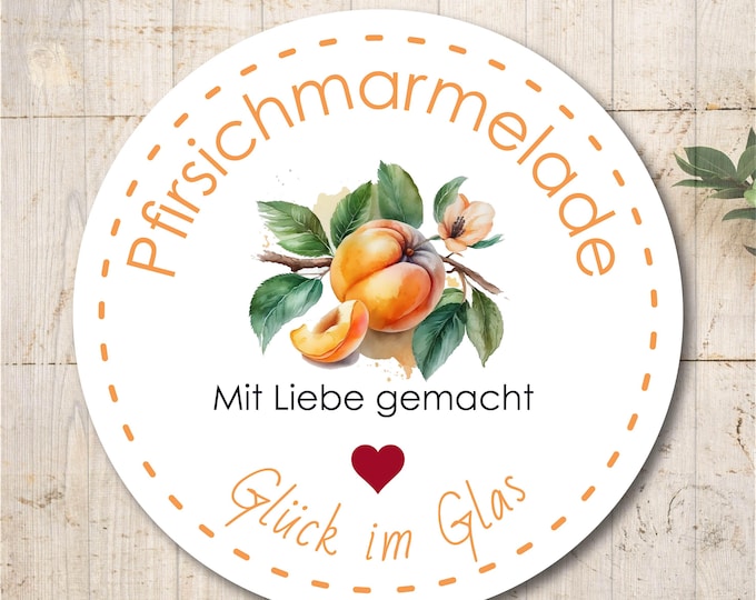 Peach jam stickers labels stickers jam stickers