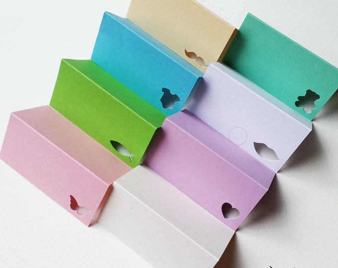 10 wedding place cards – personalized place cards, folding cards 90×50mm, vintage & simple, ideal for guests, weddings, baptisms