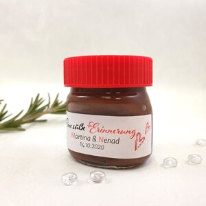 33 Nutella Sticker Aufkleber Etiketten Gastgeschenke Hochzeit Kommunion Konfirmation Geburtstag Eine süße Erinnerung Bild 3
