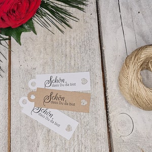25 etichette per etichette regalo È bello che tu sia qui Etichette Etichette regalo Battesimo Matrimonio Comunione Cresima
